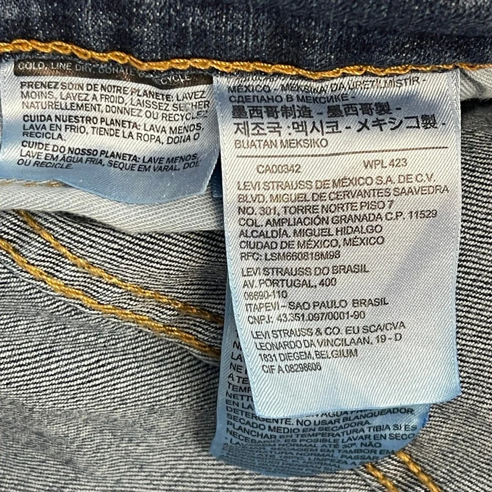 Levis 559 Relaxed Straight 48x30 Baggy‎ Loose Dark Wash Denim Blue Jeans Zip Fly